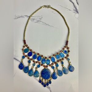 Lapis Lazuli & Brass Necklace